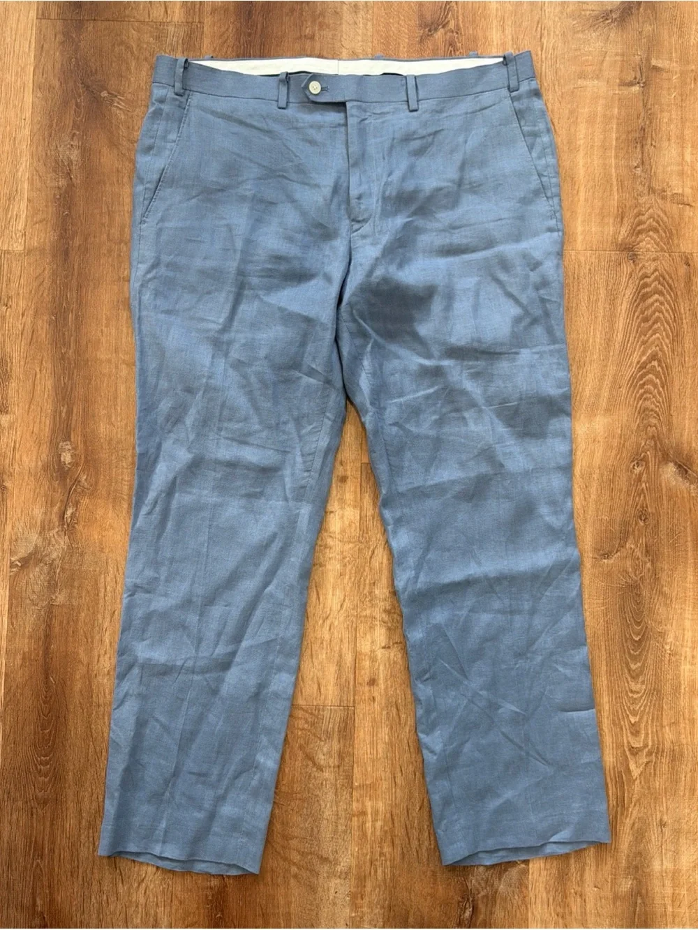 Lauren Ralph Lauren 100% Linen Pants Trousers Men's 38x30 Blue Classic Slack